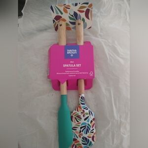 Spatula Set Green/Leaf Pattern Mini Tabitha Brown For Target